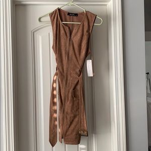Brown suede dress NWT